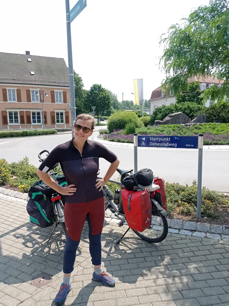 Eef bijna aan de start van de Donauroute
